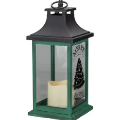 Sale LED Candle With Christmas Tree Lantern - 12