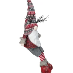 Discount LED Christmas Gnome with Antlers and Dangling Legs - 30