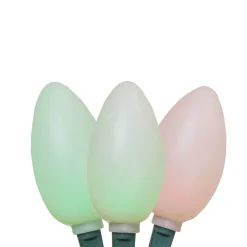 Hot LED Color Changing C9 Novelty Christmas Lights - 3.75' Green Wire - 10ct C7 & C9 Lights