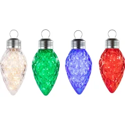 LED Commercial C9 Style Faceted Twinkle Christmas Lights - Multi-Color - 9" - 4ct Novelty