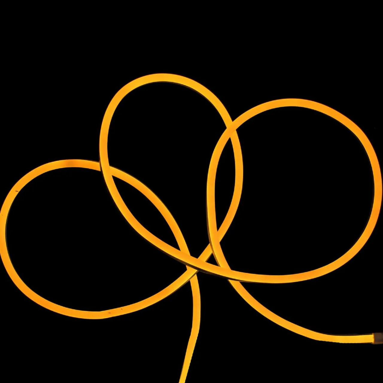 Clearance LED Commercial Grade Neon Style Flexible Christmas Rope Lights - 18' - Yellow Rope & Tape