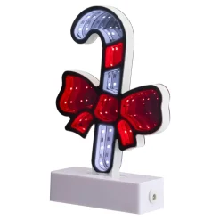 Outlet LED 3D Candy Cane with Bow Christmas Infinity Mirror - 8