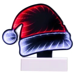 Clearance LED 3D Santa Hat Christmas Infinity Mirror - 6.5" Novelty