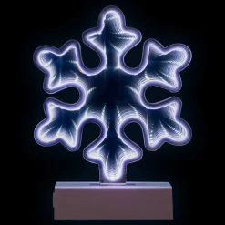 Outlet LED 3D Snowflake Christmas Infinity Mirror - 7.75