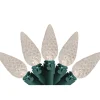 Best LED Faceted C6 Christmas Lights - Warm White - 23' Green Wire - 70ct C5 & C6 Lights