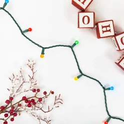 Sale LED G12 Berry Christmas Lights - Multicolor - 16' Green Wire - 50 ct Globes