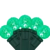 Hot LED G12 Berry Christmas Lights - Green - 16' Green Wire - 50 ct Globes