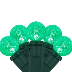 Hot LED G12 Berry Christmas Lights - Green - 16' Green Wire - 50 ct Globes