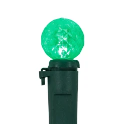 Hot LED G12 Berry Christmas Lights - Green - 16' Green Wire - 50 ct Globes