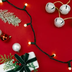 Best LED G12 Berry Christmas Lights - Warm White - 16' Black Wire - 50 ct Globes