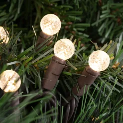 Sale LED G12 Berry Christmas Lights - Warm White - 16' Brown Wire - 50 ct Globes
