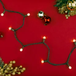 Sale LED G12 Berry Christmas Lights - Warm White - 16' Brown Wire - 50 ct Globes