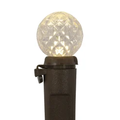 Sale LED G12 Berry Christmas Lights - Warm White - 16' Brown Wire - 50 ct Globes