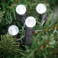 Outlet LED G12 Berry Christmas Lights - Pure White - 16' Black Wire - 50 ct Globes