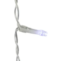 Best LED Ice Pillars Christmas Icicle Light Set - Pure White - 29' Clear Wire - 360ct Icicles