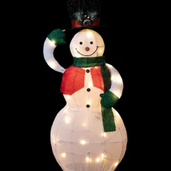 LED Lighted and Animated Tipping Hat Snowman Christmas Figure - 36