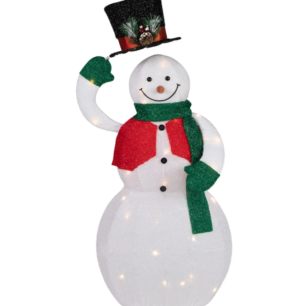 LED Lighted and Animated Tipping Hat Snowman Christmas Figure - 36" Snowmen