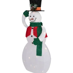 LED Lighted and Animated Tipping Hat Snowman Christmas Figure - 36