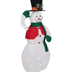 LED Lighted and Animated Tipping Hat Snowman Christmas Figure - 36