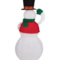 LED Lighted and Animated Tipping Hat Snowman Christmas Figure - 36