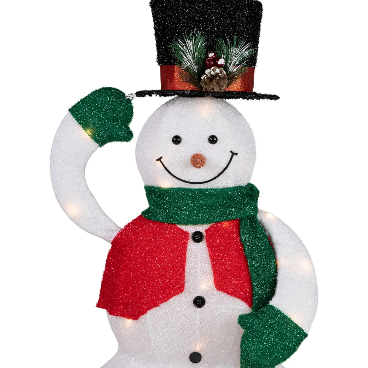 LED Lighted and Animated Tipping Hat Snowman Christmas Figure - 36" Snowmen
