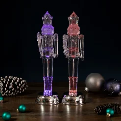 Discount LED Lighted and Musical Nutcracker Christmas Figurines - 12.5" - Set of 2 Nutcrackers