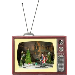 Outlet LED Lighted Animated and Musical TV Scene Christmas Display - 9.25" Animated & Musical