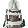 Sale LED Lighted Animated and Musical Christmas Snowman and Train Snow Globe - 9.25" Snow Globes