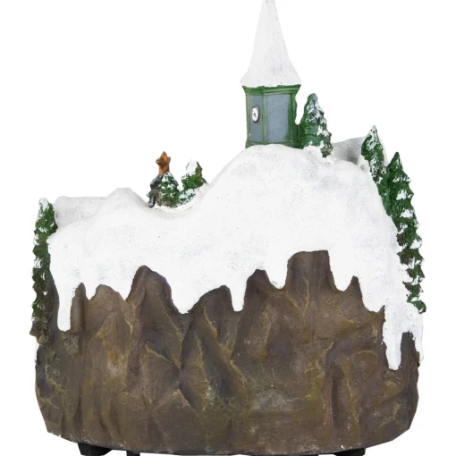 Discount LED Lighted Animated and Musical Christmas Village Display Decoration - 9.25" Building Sets