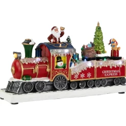 Best LED Lighted Animated and Musical Toy Shop Train Christmas Village Display - 12