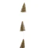 Outlet LED Lighted Battery Operated Gold Mini Sisal Tree Christmas Garland - 6.5' - Warm White Lights Pre Decorated