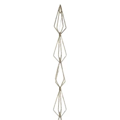 Outlet LED Lighted Battery Operated Gold Wire Diamond Christmas Garland - 6' - Warm White Lights Pre Decorated