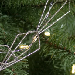 Outlet LED Lighted Battery Operated Gold Wire Diamond Christmas Garland - 6' - Warm White Lights Pre Decorated