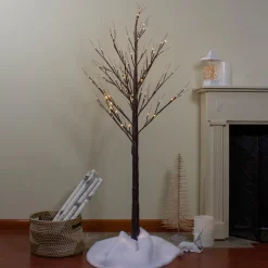 Outlet LED Lighted Birch Twig Tree Outdoor Christmas Decoration - 6' - Warm White Lights Trees