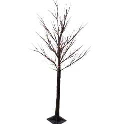 Outlet LED Lighted Birch Twig Tree Outdoor Christmas Decoration - 6' - Warm White Lights Trees
