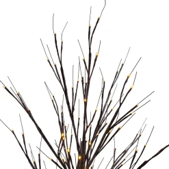 Outlet LED Lighted Birch Twig Tree Outdoor Christmas Decoration - 6' - Warm White Lights Trees
