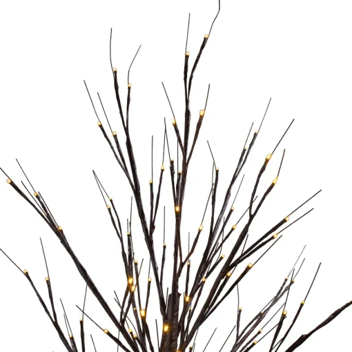 Outlet LED Lighted Birch Twig Tree Outdoor Christmas Decoration - 6' - Warm White Lights Trees