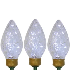 Best LED Lighted C9 Style Christmas Pathway Lawn Stakes - 3 ft - Clear - 3-Count Lawn Stakes