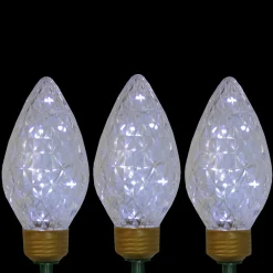 Best LED Lighted C9 Style Christmas Pathway Lawn Stakes - 3 ft - Clear - 3-Count Lawn Stakes