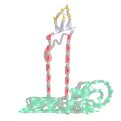 Sale LED Lighted Candle Christmas Window Silhouette - 17.5