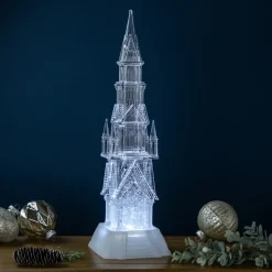 LED Lighted Castle Acrylic Christmas Decoration - 17.5" Building Sets