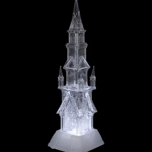 LED Lighted Castle Acrylic Christmas Decoration - 17.5" Building Sets