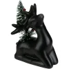 Discount LED Lighted Ceramic Sitting Reindeer with Christmas Tree - 6" - Warm White Lights Animals