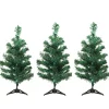 Clearance LED Lighted Christmas Tree Pathway Markers Outdoor Decorations - Set of 3 Lawn Stakes