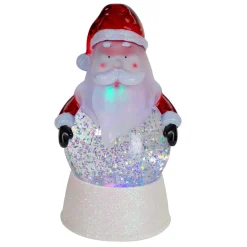 Sale LED Lighted Color Changing Santa Christmas Snow Globe - 7" Snow Globes
