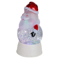 Sale LED Lighted Color Changing Santa Christmas Snow Globe - 7