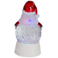 Sale LED Lighted Color Changing Santa Christmas Snow Globe - 7