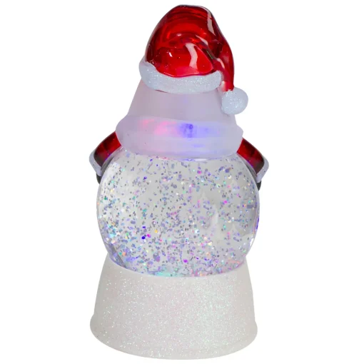 Sale LED Lighted Color Changing Santa Christmas Snow Globe - 7" Snow Globes