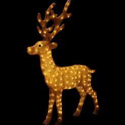 Outlet LED Lighted Commercial Grade Acrylic Reindeer Outdoor Christmas Decoration - 46" Animals