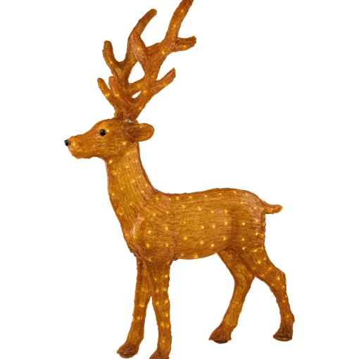 Outlet LED Lighted Commercial Grade Acrylic Reindeer Outdoor Christmas Decoration - 46" Animals